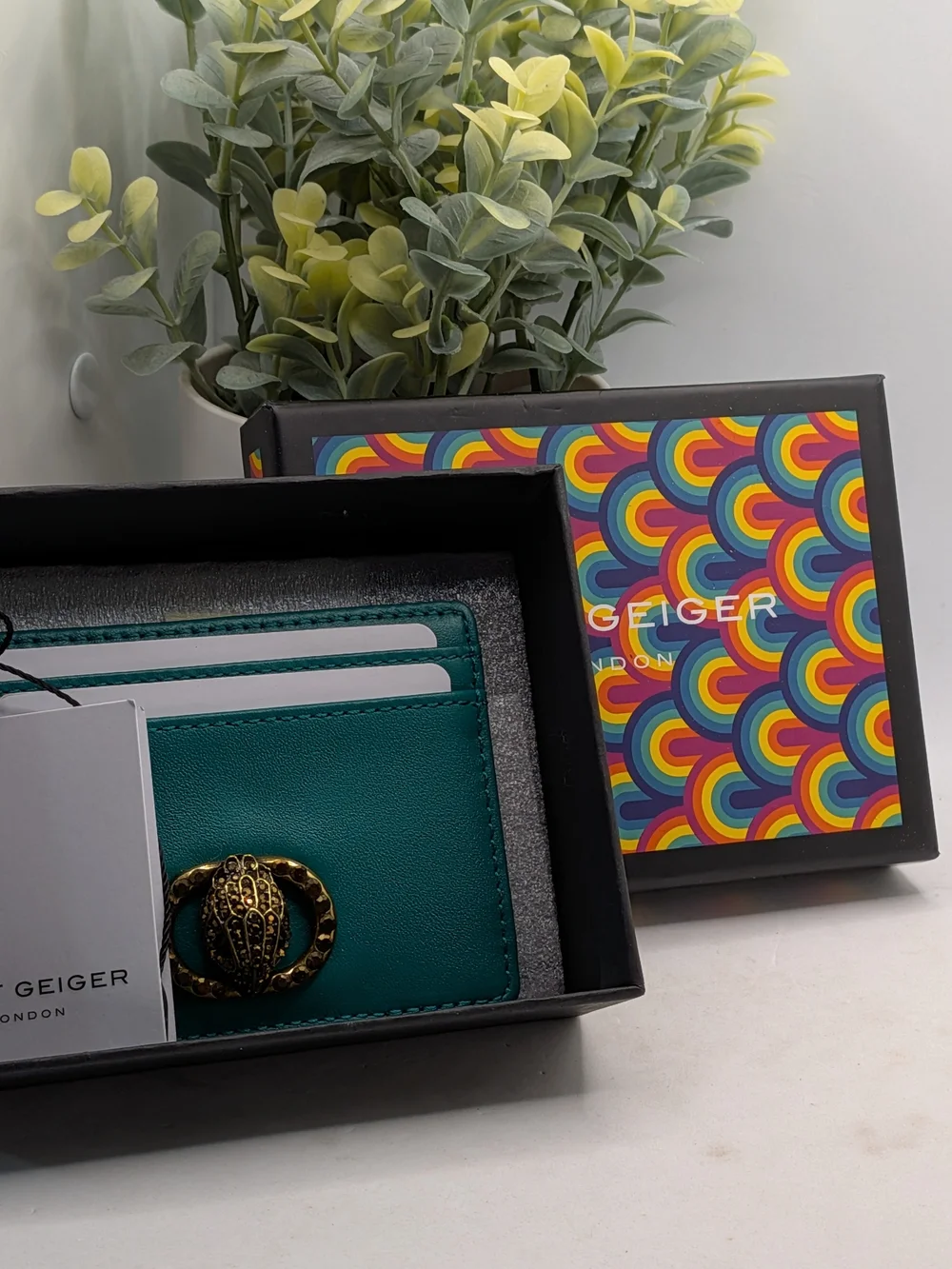 Kurt Geiger Teal Cardholder NWT